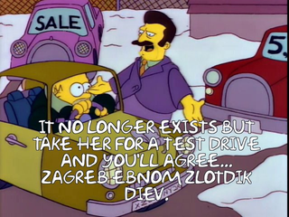 Illustration for article titled Let's Really Figure Out What That 'Put It In H' Car From The Simpsons Could Be